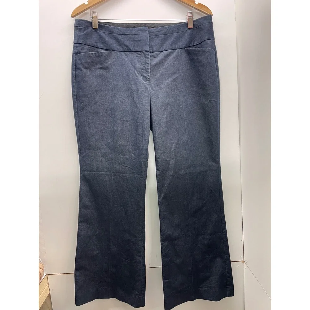 Express Editor Dress Pants Womens 12S Navy Wide Leg‎ Career Trousers 0487011